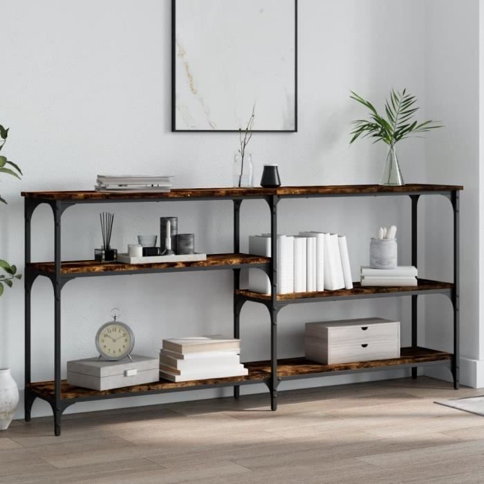 VidaXL Table console chêne fumé 160x29x75 cm bois d'ingénierie 834087
