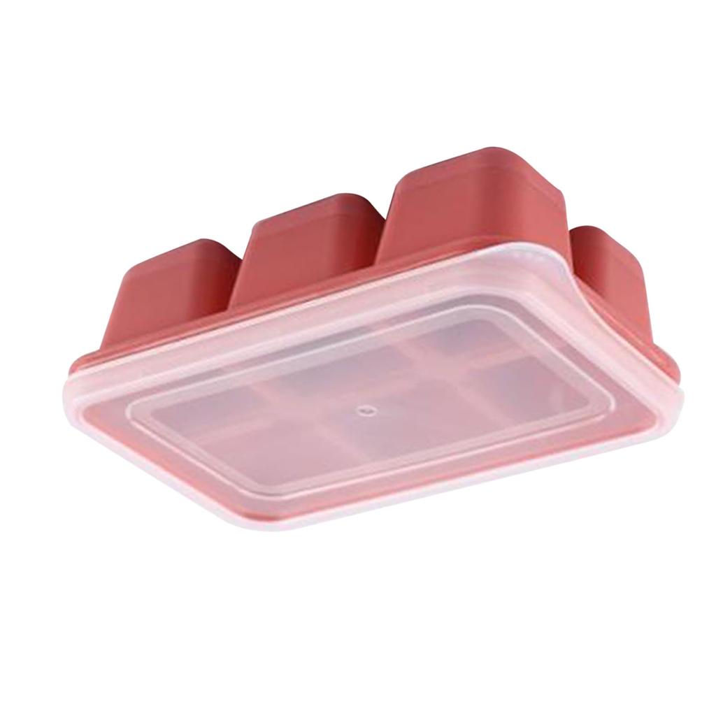 Trays Multipurpose 6 Grids Reusable Leakage Proof Easy Release Soft Bottom Silicone   Molds with Removable Lid
