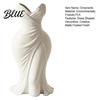 Artistic Human Body Vase Elegant Dress Shaped 3D Printed Vase Modern Minimalist Sculpture for Pleated Skirt Sculptural Home Decor Dressing