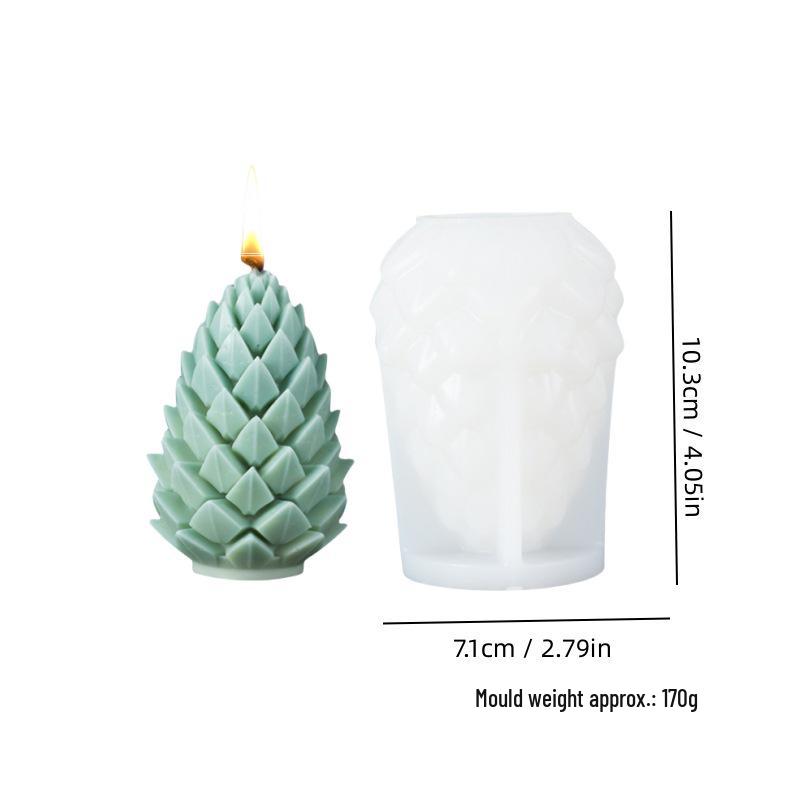 Silikonová forma na svíčku Vánoční strom z cedru pro DIY aromaterapii a sváteční dekoraci