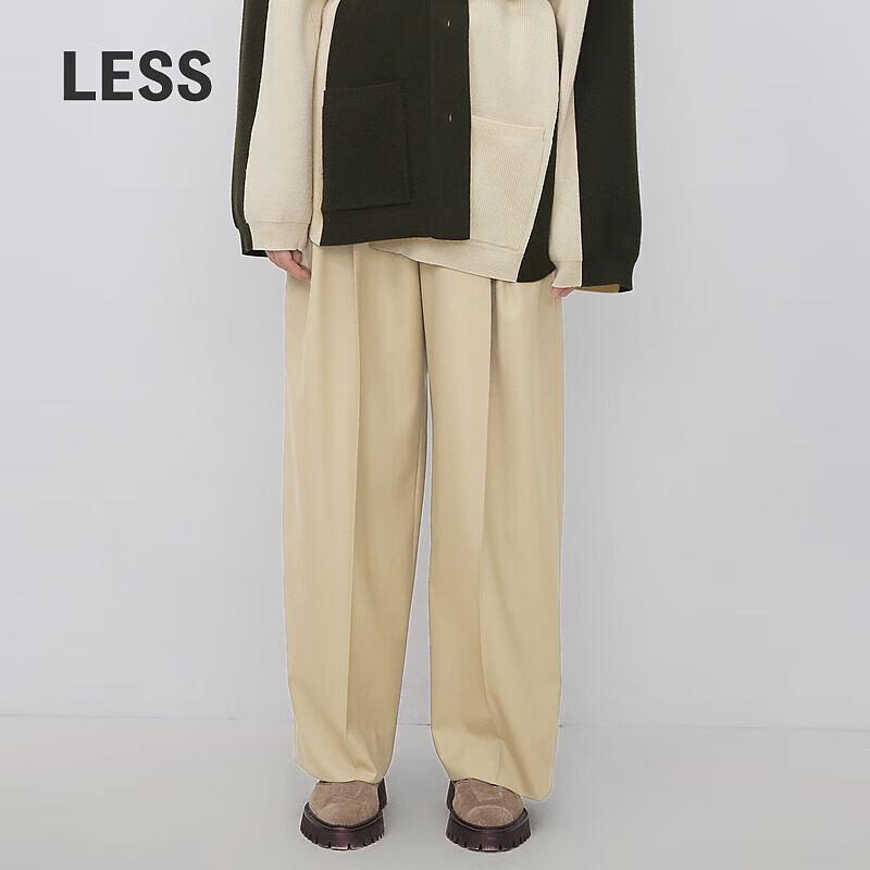 LESS 2023 Autumn Merino Wool Straight Leg Pants