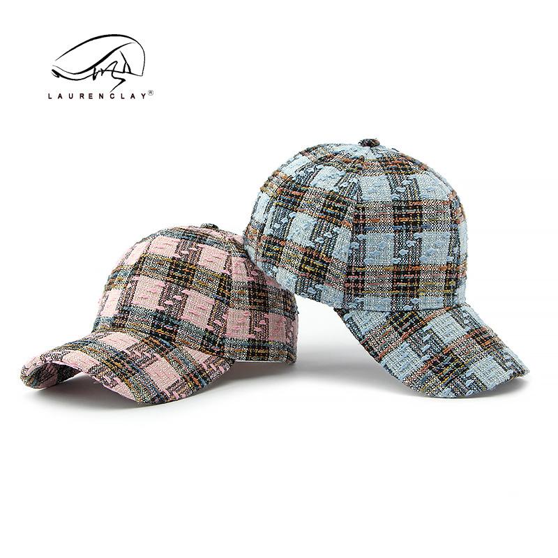 Hat, Fashion Checked Hard Top Baseball Cap Ladies Outdoor Sun Protection Visor Cap