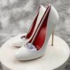 2025 Fashion Single Shoes Round Head Thin Heel Catwalk High Heels Large Size Women's Shoes
