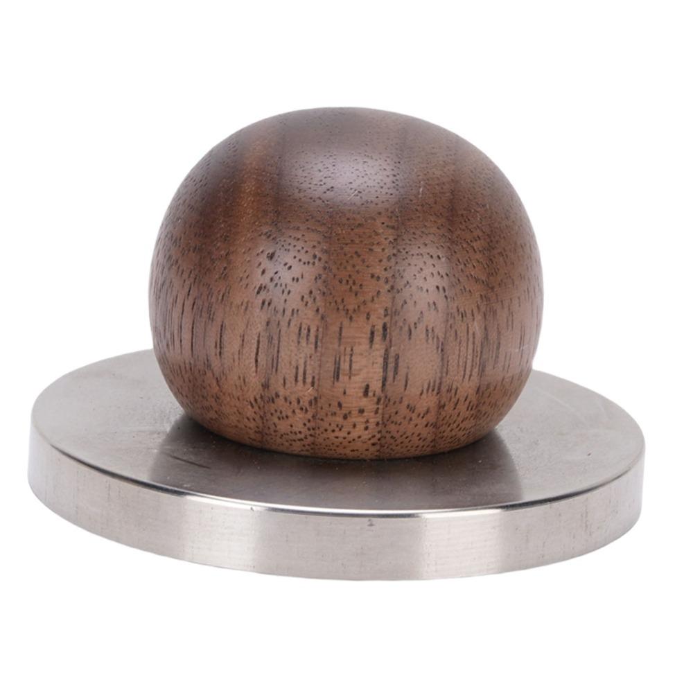 Wooden Handle Mini Coffee Tamper 304 Stainless Steel Coffee Ground Press Coffee Tamper For Home
