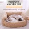 Pet Bed Kittens Puppy Birthday Gift for Dog Detachable Furry Cover for Dog and Cats Warm Bed Nest