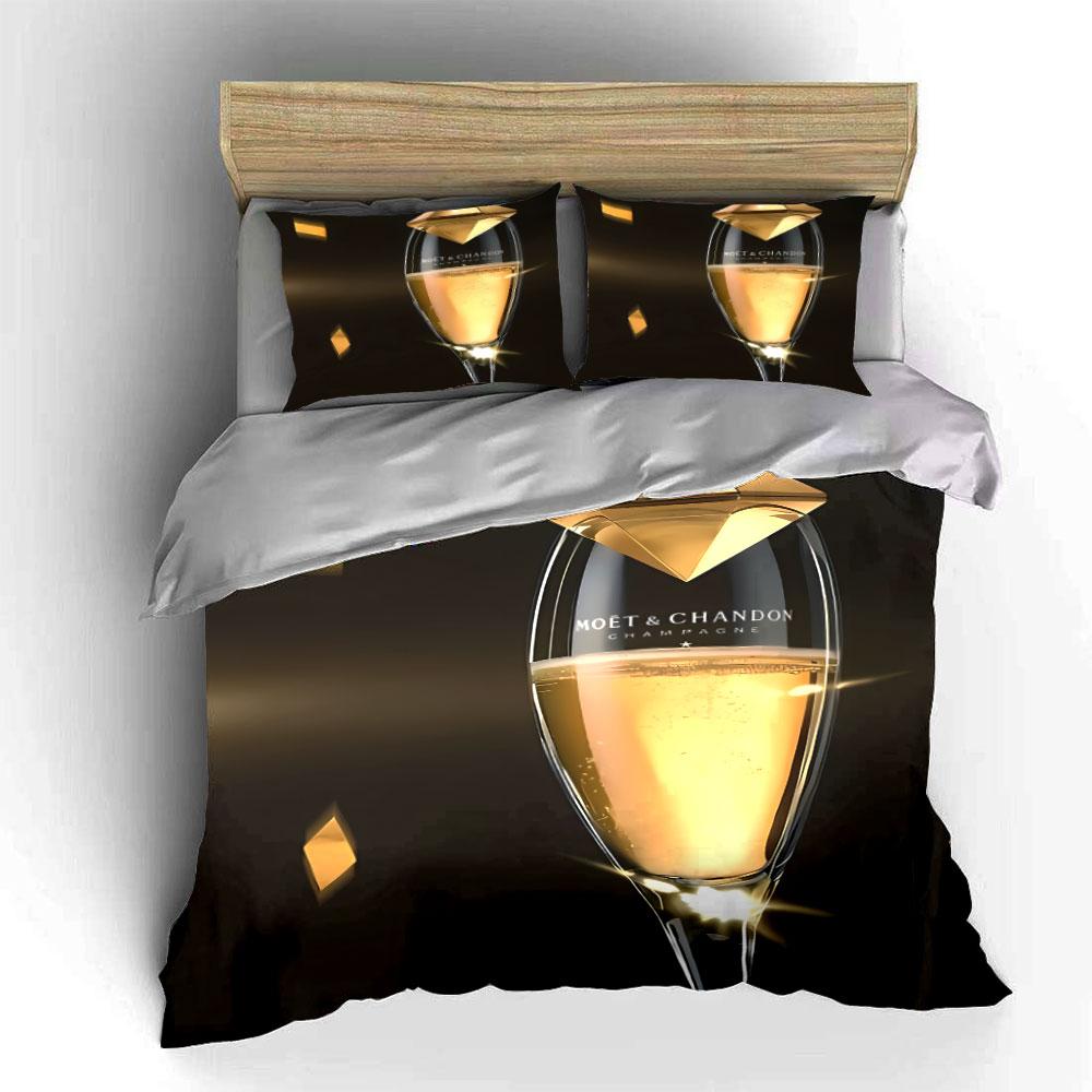 Golden Bubbly Elegance. Bedding Sets Duvet Covers Pillowcases(1* Duvet Cover 2* Pillowcases Without Duvet Insert)