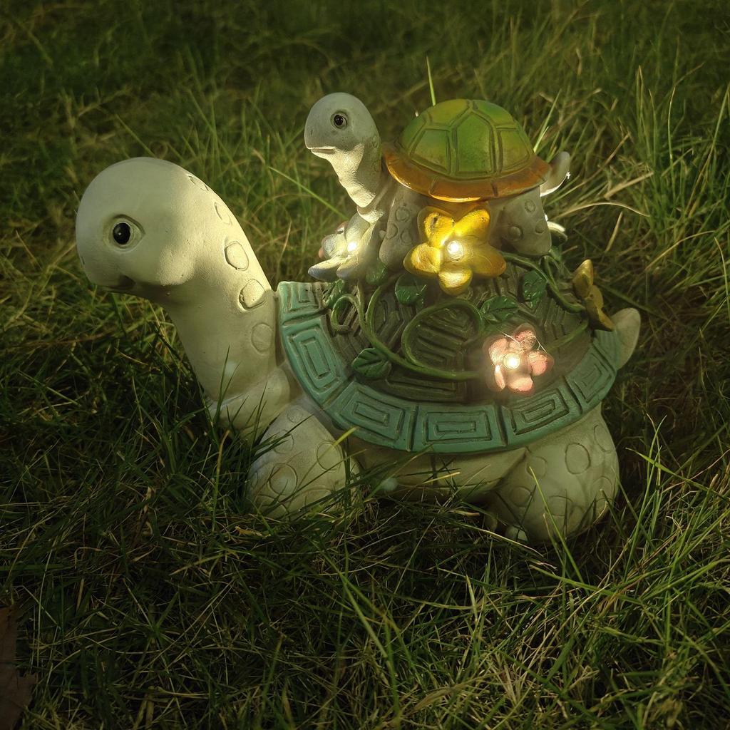 Cross-border Solar Turtle Statue Garden Ornament