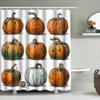 Künstlerischer Kürbis DuschvorhangDekorative Badezimmerartikel für die HerbstsaisonVerschiedene Größen verfügbar