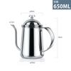 Love-KANKEI Coffee Drip Pot, Narrow-Mouth Stainless Steel Drip Kettle (with Thermometer)