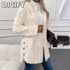Autumn and Winter Women's Hooded Double-sided Fleece Long-sleeved Casual Warm Coat