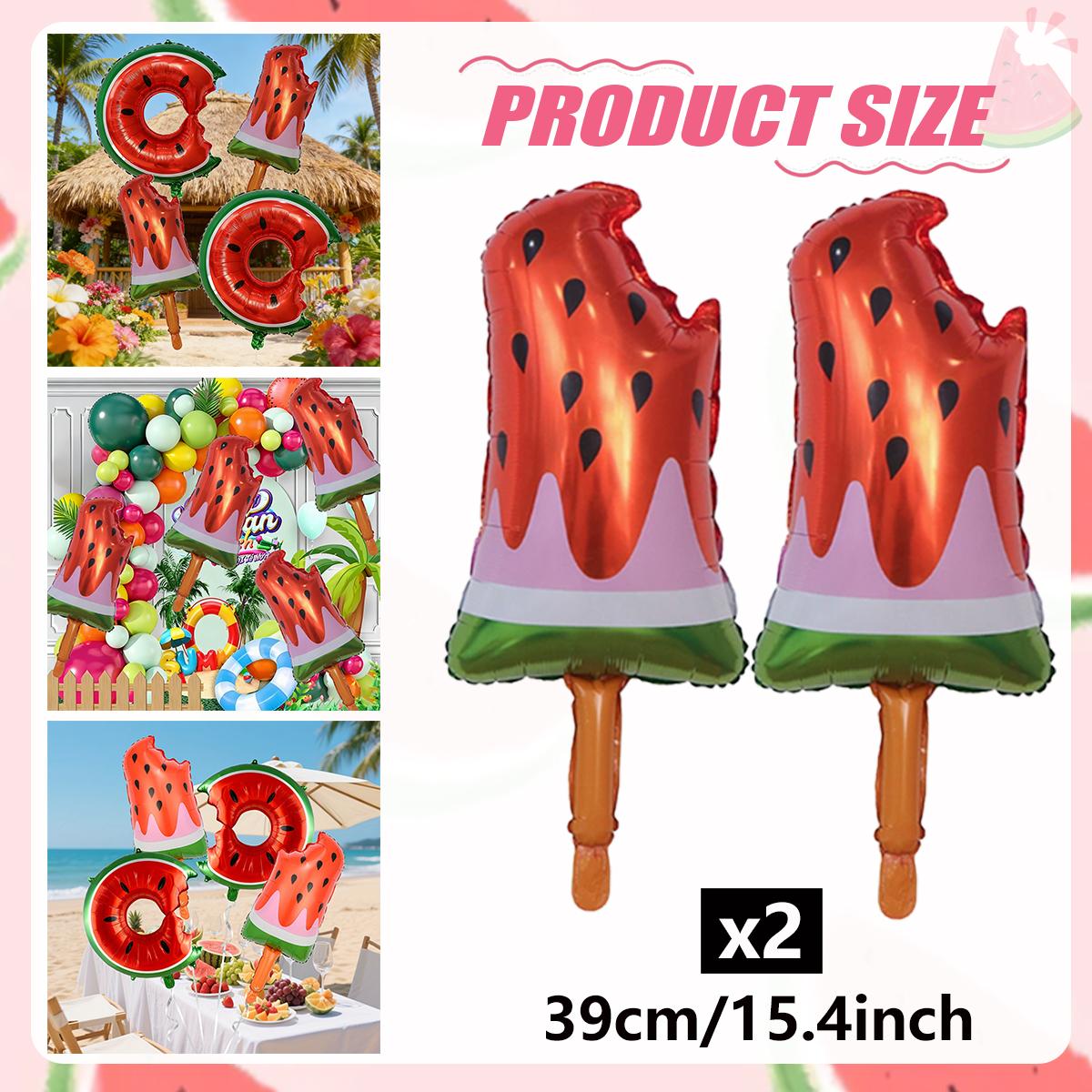 

2/4pcs Summer Fruit Watermelon Ice Cream Balloon Set Hawaii Party Decoration Birthday Party Photo Props Other