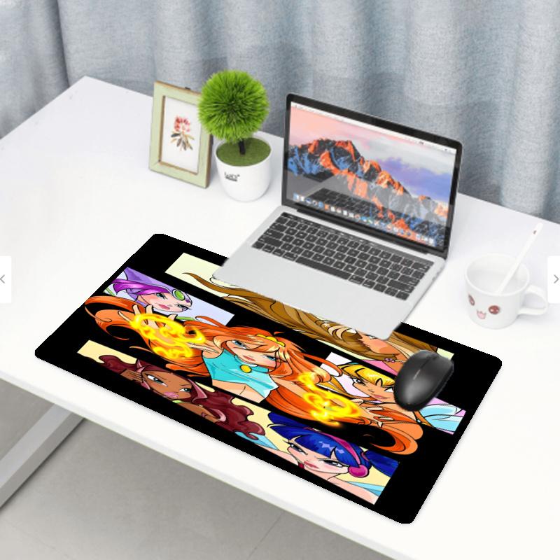 Winx Club Print Mouse Pad, Anti‑Slip Desktop keyboard Mat, for PC Laptop Gaming Working Daily Use, Cool Festival Birthday Gift