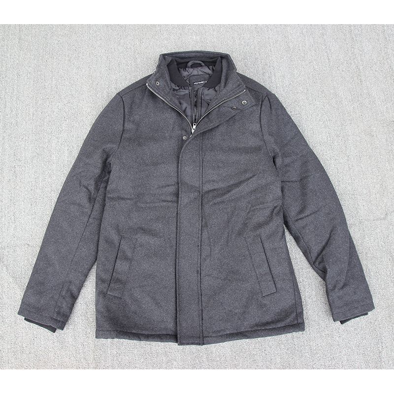 

Пальто шерстяное зимнее минималистичное деловое кэжуал Dark gray L (Bust size 114cm)