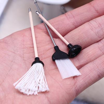 1:12 Panenkovský dům Miniatura Simulace Mop Koště Nástroj na čištění odpadu v toaletě Nábytek Domácí Model Dekor Hračka Příslušenství pro panenkovský dům