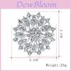Alloy Silver Plated Water Drilled Brooch With Floral Design For Women Fashion Accessories