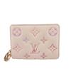 M25601 Monogram Ann Platt Leather Portefeuille Lou Bifold Wallet Pink Leather Used