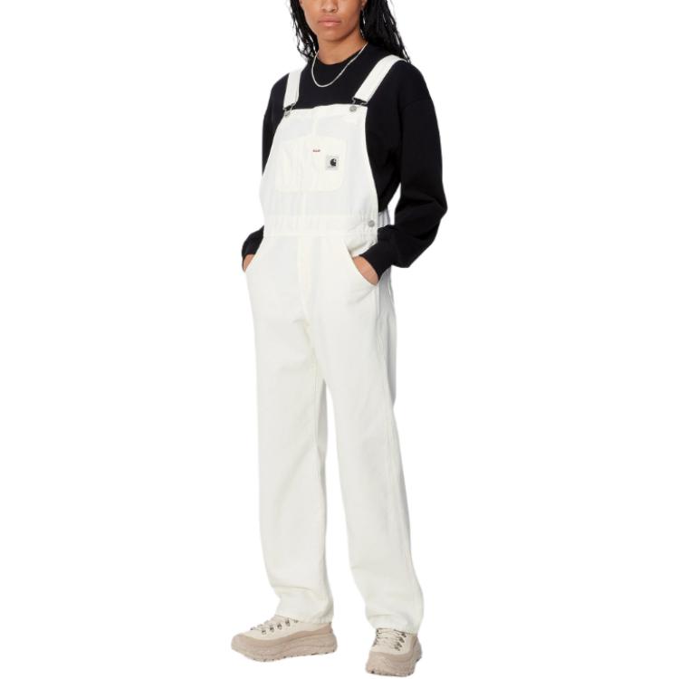 Carhartt WIP Ss24 Womens Bib Overall Straight Women Overalls White I032965-D6-02