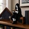Veteran Retirement Gift 3D Printed Firefighter Skeleton Shelf Sitter, Gothic Fireman Soldier Robed Masculine Office Decor Figurine, Collectible