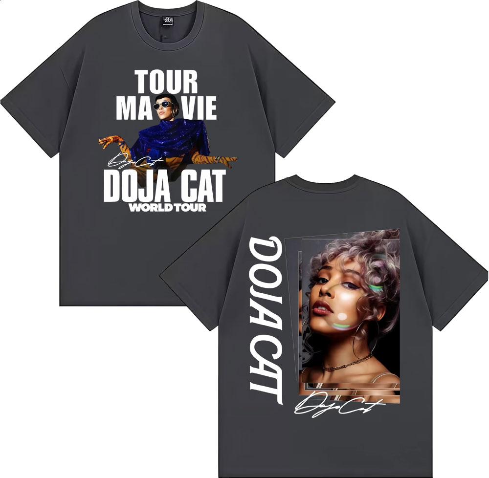 Singer Doja Cat World Tour 2026 Tshirts Men Women Aesthetic Vintage High Quality Tshirt Casual Pure Cotton T Shirts Streetwear