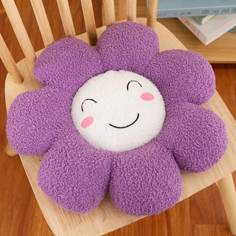 Smiley Face Expression Květinový polštář Plyšová hračka Slunečnicový Polštářek Měkká pohovka Polštářek Polštář na nap