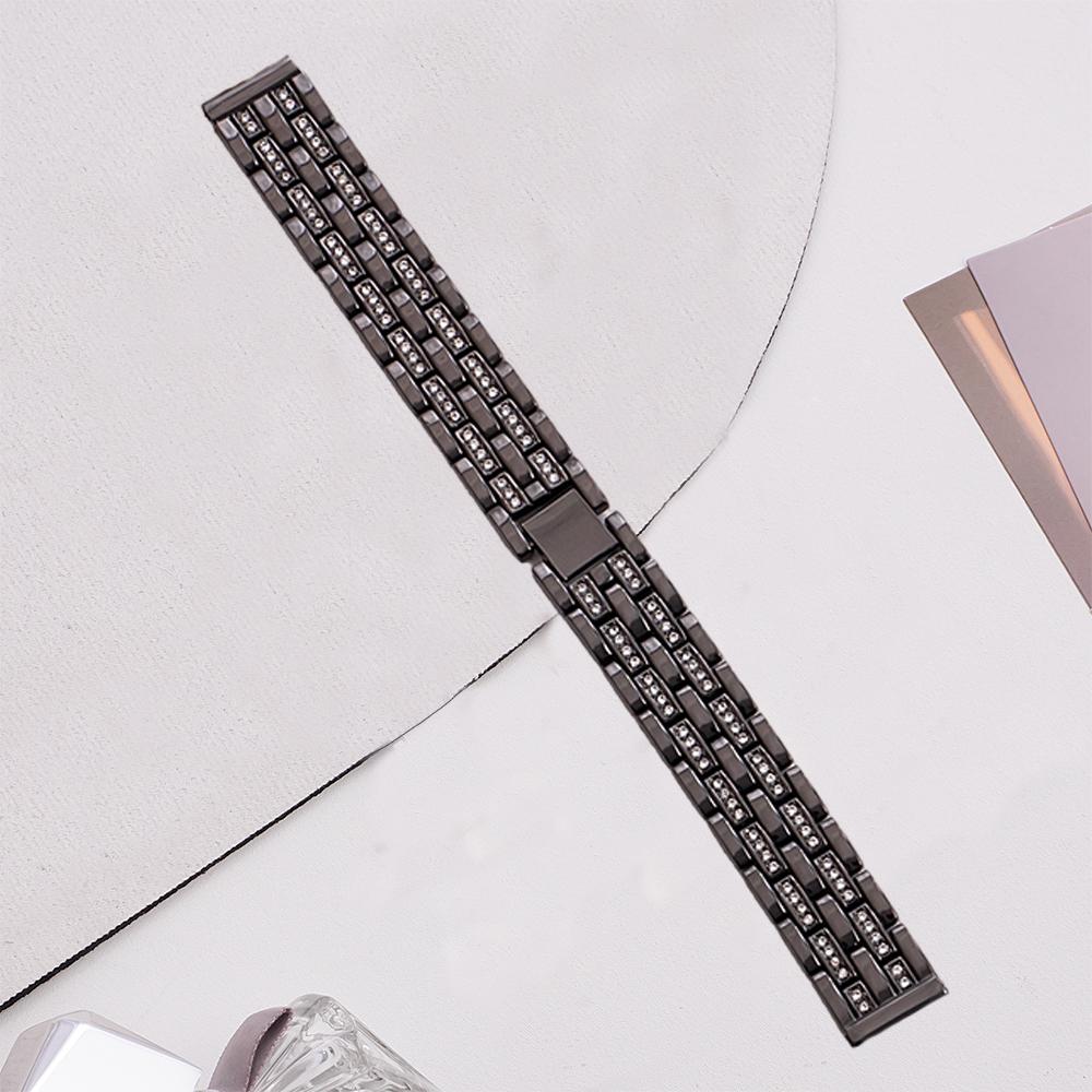 Pulseira de Metal Diamantada em Aço Inoxidável para Garmin Lily 2 Pulseira de Pulso Feminina para Garmin Lily 2 Active/Lily 2 Pulseira de Metal Inteligente