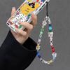 New Colorful Bead Phone Lanyard Crystal DIY Phone Charm CCD Camera Card Holder Pendant