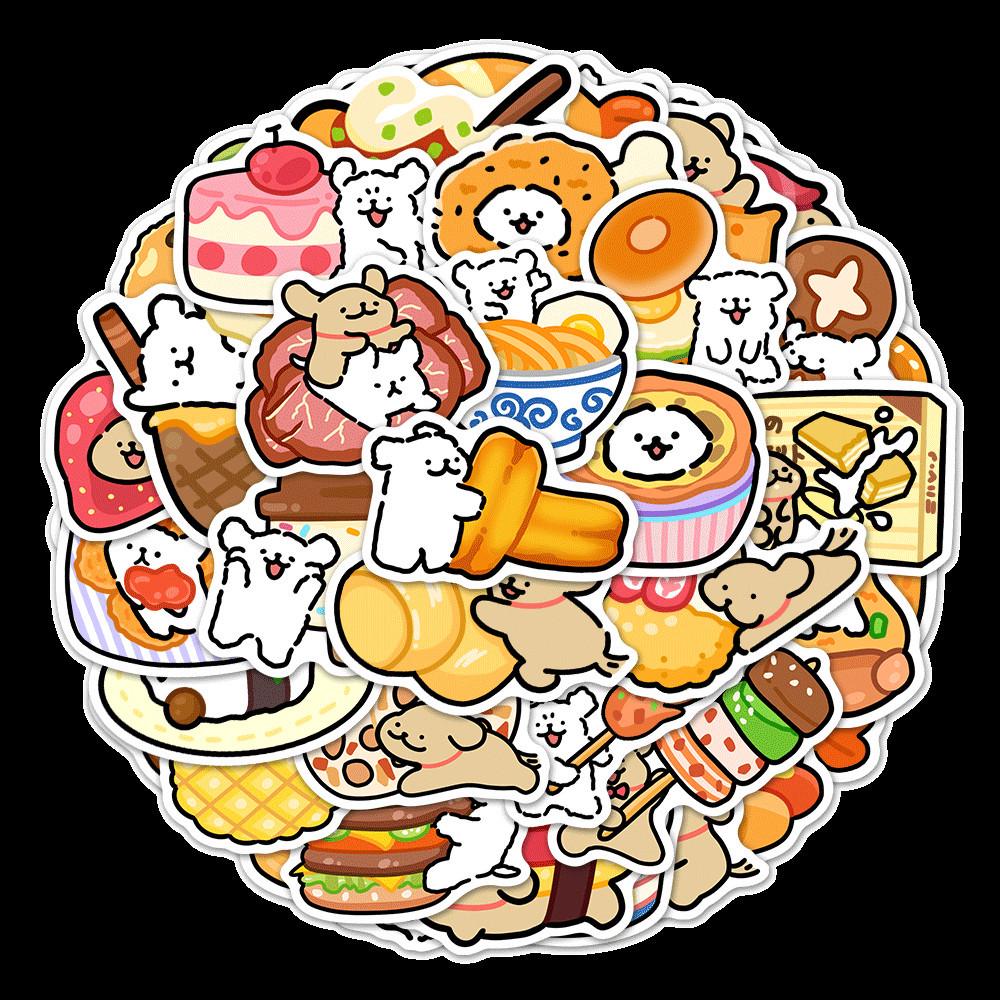 100 Cute Dog-Themed High-Definition Waterproof Stickers for Laptops & Phone Cases