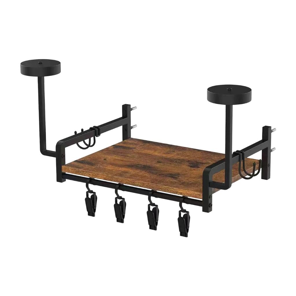 Elegante Portacasco in Legno Naturale da Parete per Decorazione Casa Moderna Installazione Facile Organizer per Stoccaggio