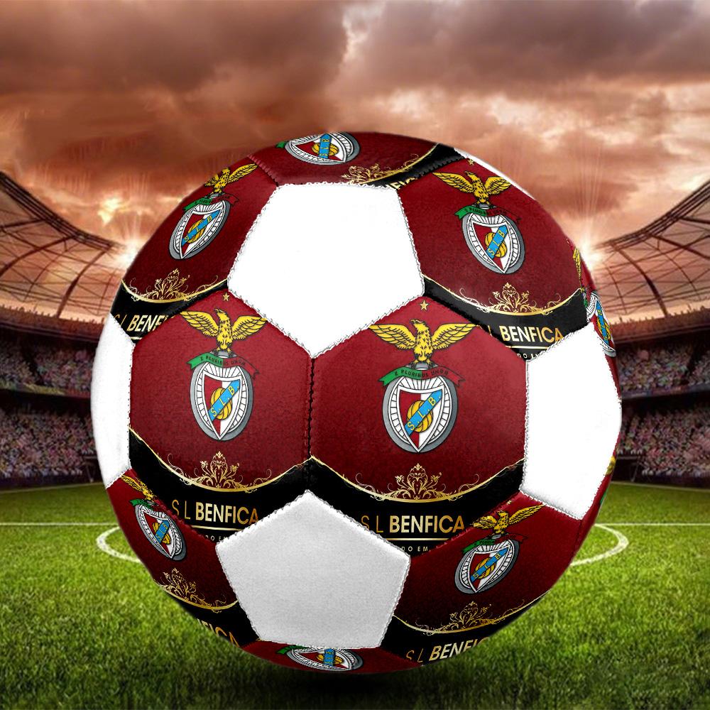 1PC As Águias Logo Size 5 Soccer Ball PrahaIndoor Soccer Ball Colorful All Ages Machine Stitched PVC Competition Ready Durable High-Bounce