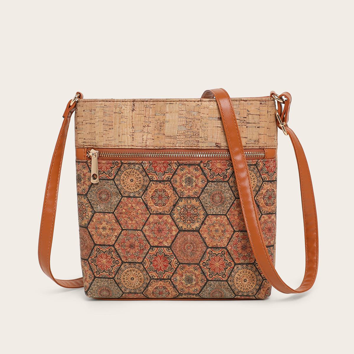 

Новая повседневная модная женская сумка через плечо в этническом стиле, персонализированная, ретро, с текстурой коры, Гуанчжоу