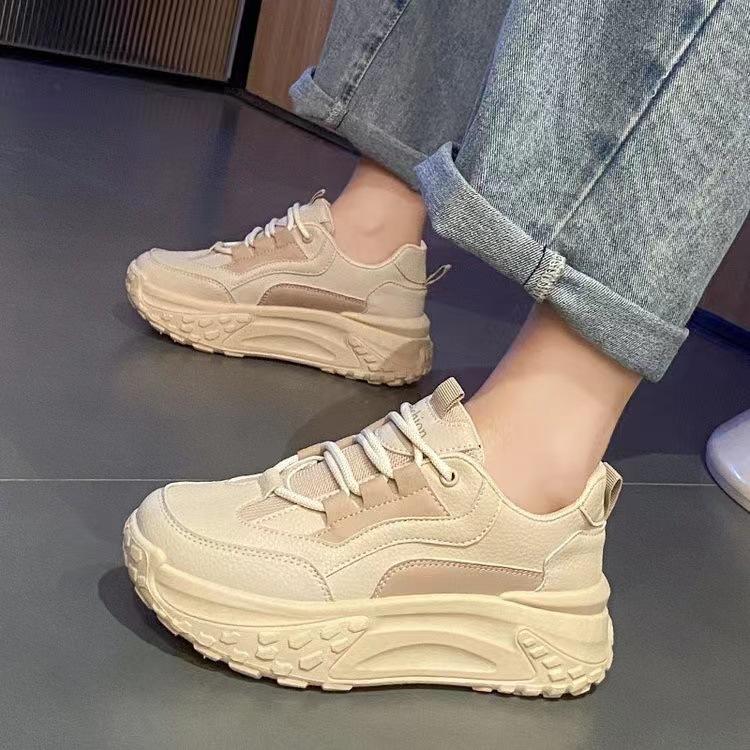 New Fashion White Shoes 5cm Comfortable Platform All-Matching Casual Sports Board Shoes