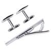Tie Clips and Cufflinks Durable Exquisite Classic Cufflinks with Tie Clip Set for Men