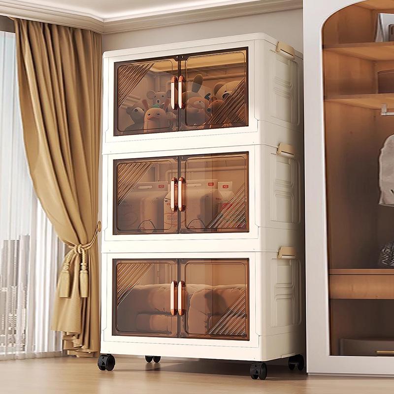 Foldable Storage Cabinet for Home: Snack, Toy, and Clothes Organizer