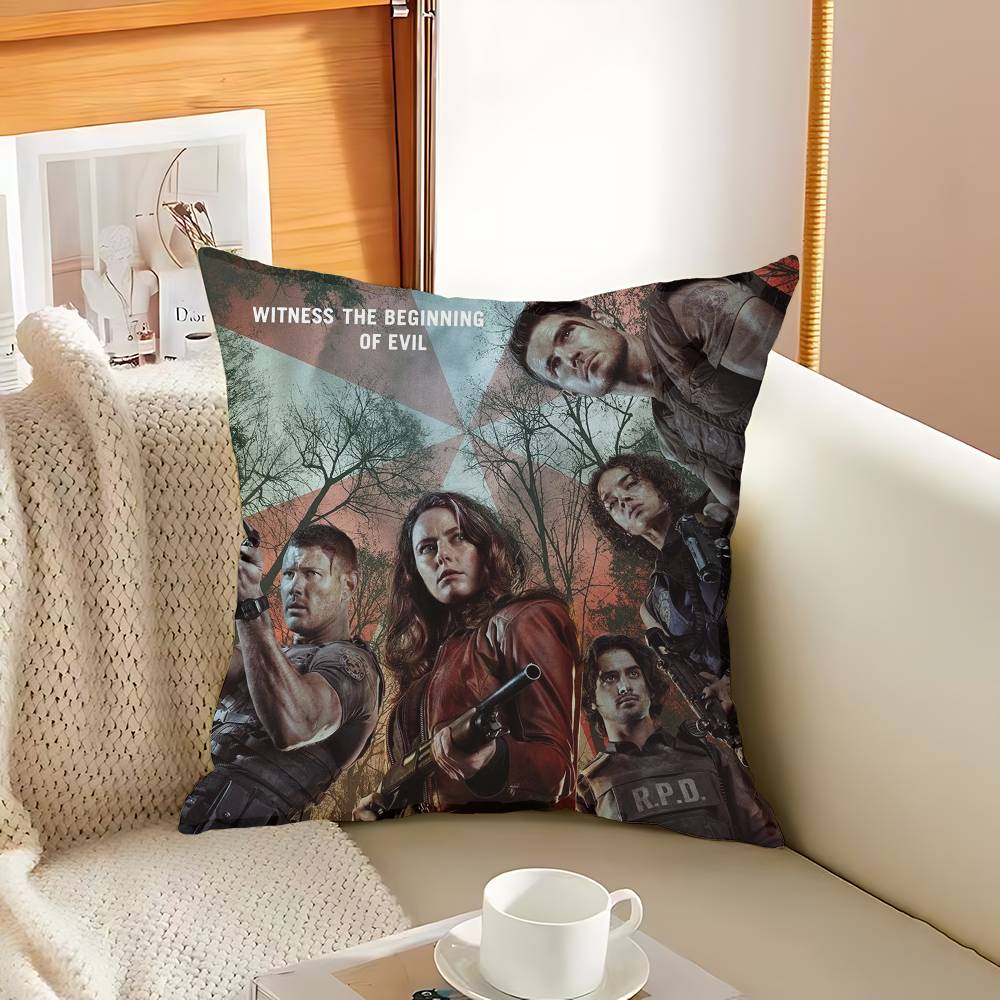 Hot Game R-Resident E-Evil Pillow Gift Home Office Decoration Bedroom Sofa Car Cushion Cover Case 45x45