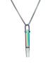 European Luxury Titanium Steel Pendant Necklace: Elegant Meditation Whistle for Calming and Versatile Hip Hop Fashion.