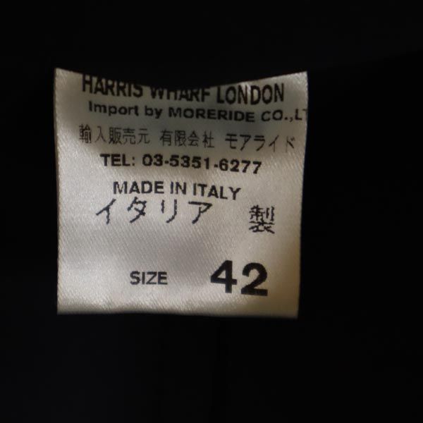 HARRISWHARFLONDON Made In Italy Long Sleeve No Color Coat 42 Navy System Women Used