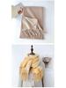 Double-Sided Solid Color Imitation Cashmere Scarf with Tassels – Cozy Korean Autumn/Winter Fashion for Students