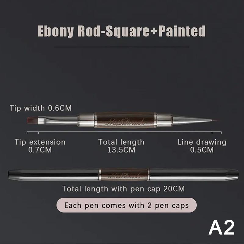 Double-End Nail Pen Brush Glue Phototherapy Pen Uv Gel Liner Brush Dual End Nail Art Drawing Pen Manicure Brushes Tool