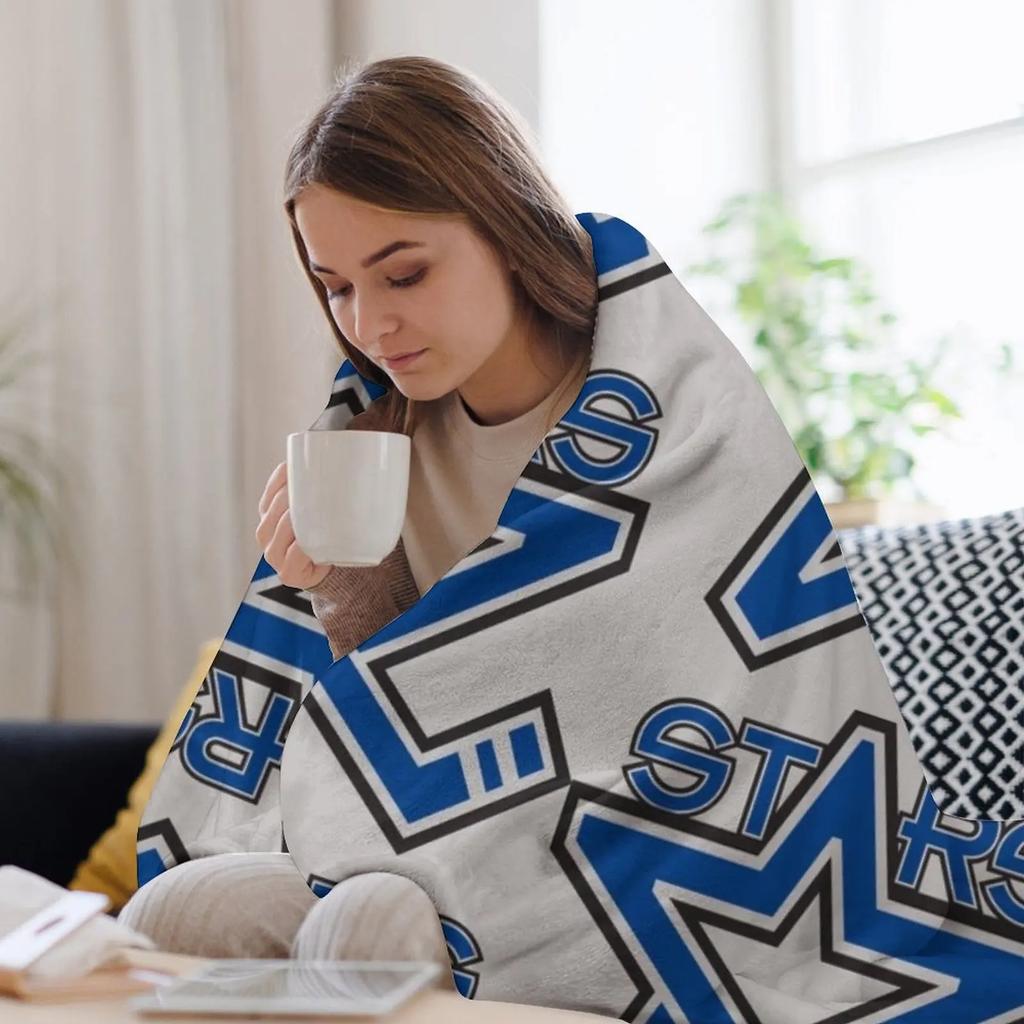L Stars Style Throw Blanket Wrinkle Resistant Lightweight Blanket