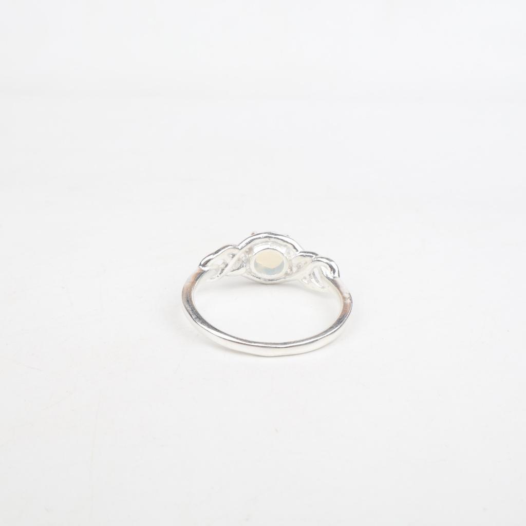 Opale Latteo Gemma Argento Sterling 925 Gioielli Unici da Donna Anello di Designer CZR-6-9