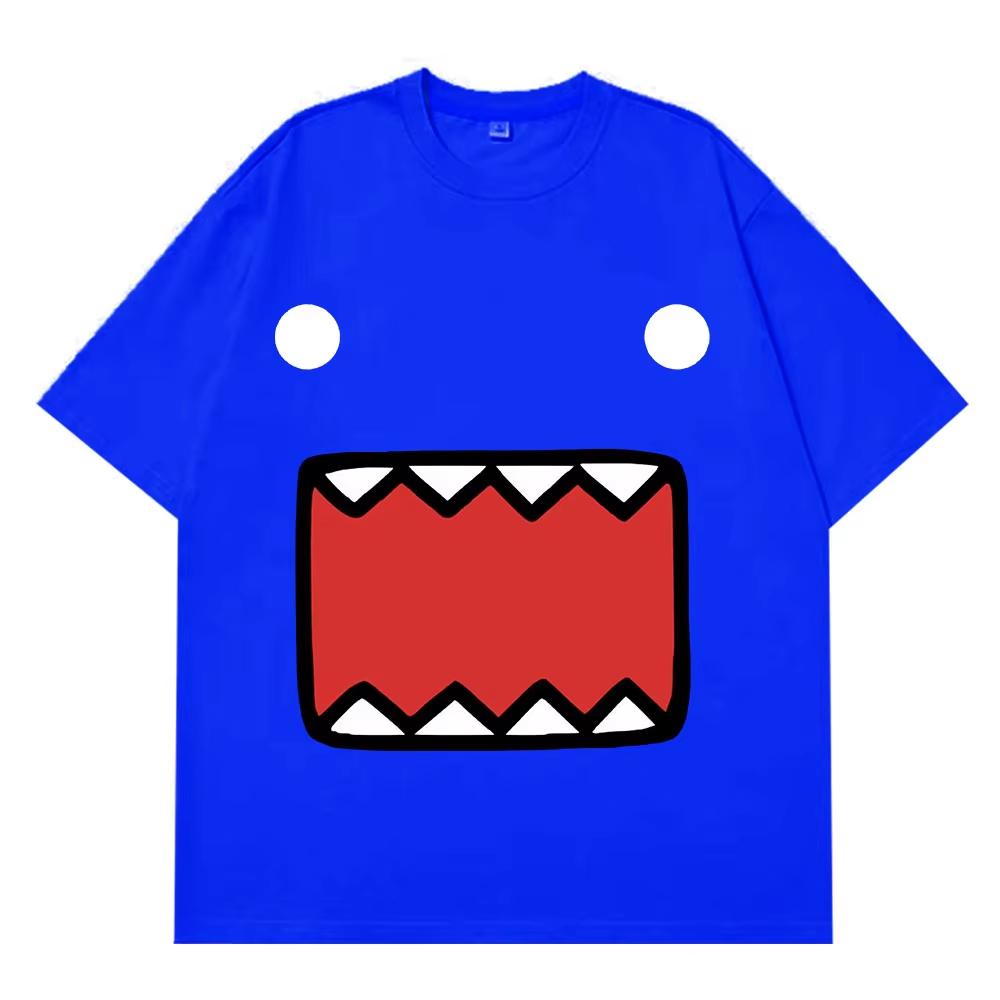 Funny Domo Kun Graphic Print Tshirt Men Women Loose Casual Oversized Oneck Cotton Streetwear Harajuku Fashion Summer New Tee