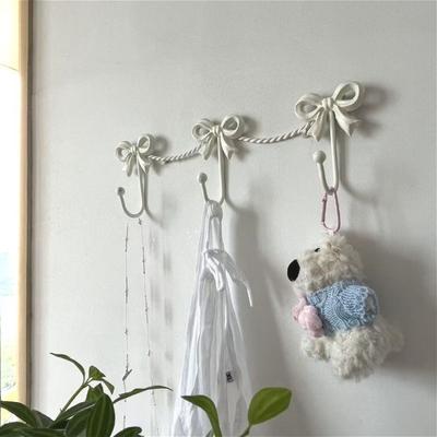 Golden Finish Metal Bow Wall Hooks Sturdy Metal Wall Hook  Wall Installation