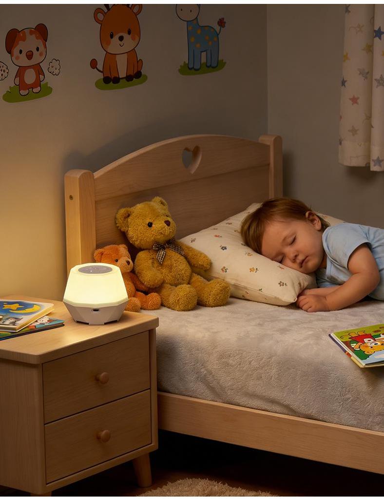 Portable Seven-Color Night Light & White Noise Sleep Aid for Baby