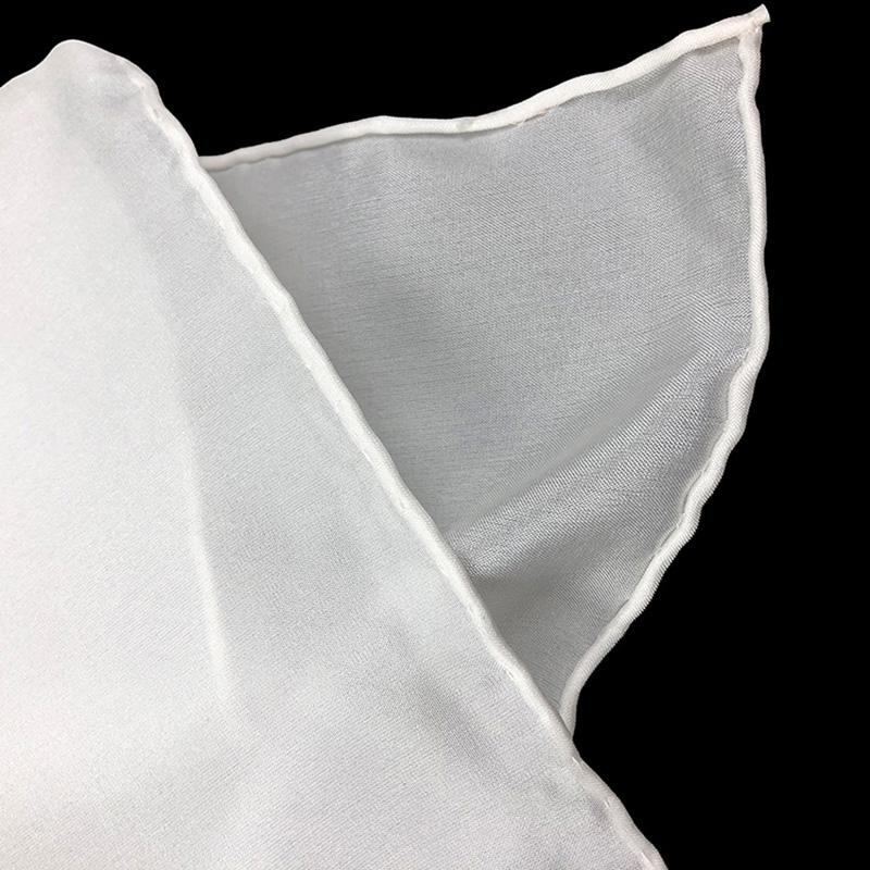 100% reine Seide Unifarben Weiß 8mm Habotai Handgerollt Damen Langer Seidenschal zum Malen und Färben