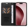 For iPhone 16 Pro Case Wallet Leather Phone Cover Strong Magnetic Closure
