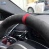 1.2mm Suede Leather Car Inner Steering Wheel Cover Trim For Dodge Challenger Charger 2015 2016 - Durango 2018