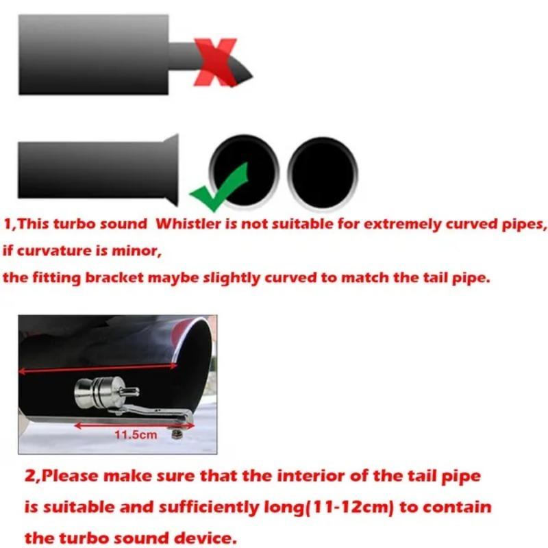 1 Pc Sound Simulator Car Turbo Sound Whistle Vehicle Refit Device Exhaust Pipe Turbo Sound Whistle Car Turbo Muffler S-XL