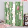 2pcs,2D Plane Printing Window Curtain Bunny Bliss Polyester Woven (without Rod) Festive Perfect for Living Room, Bedroom & Home