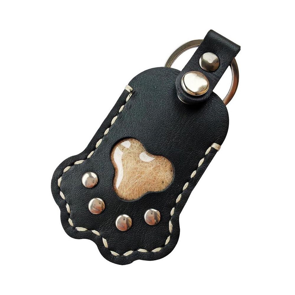 

PU Leather Dog Hair Storage Pendant Cute Dog Shaped Cat Dog Fur Container Pendant Pet Lovers чёрный