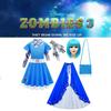 Zombies Kids Cosplay Costume Girls Dress Cloak Wig Bag Halloween Gift Outfit
